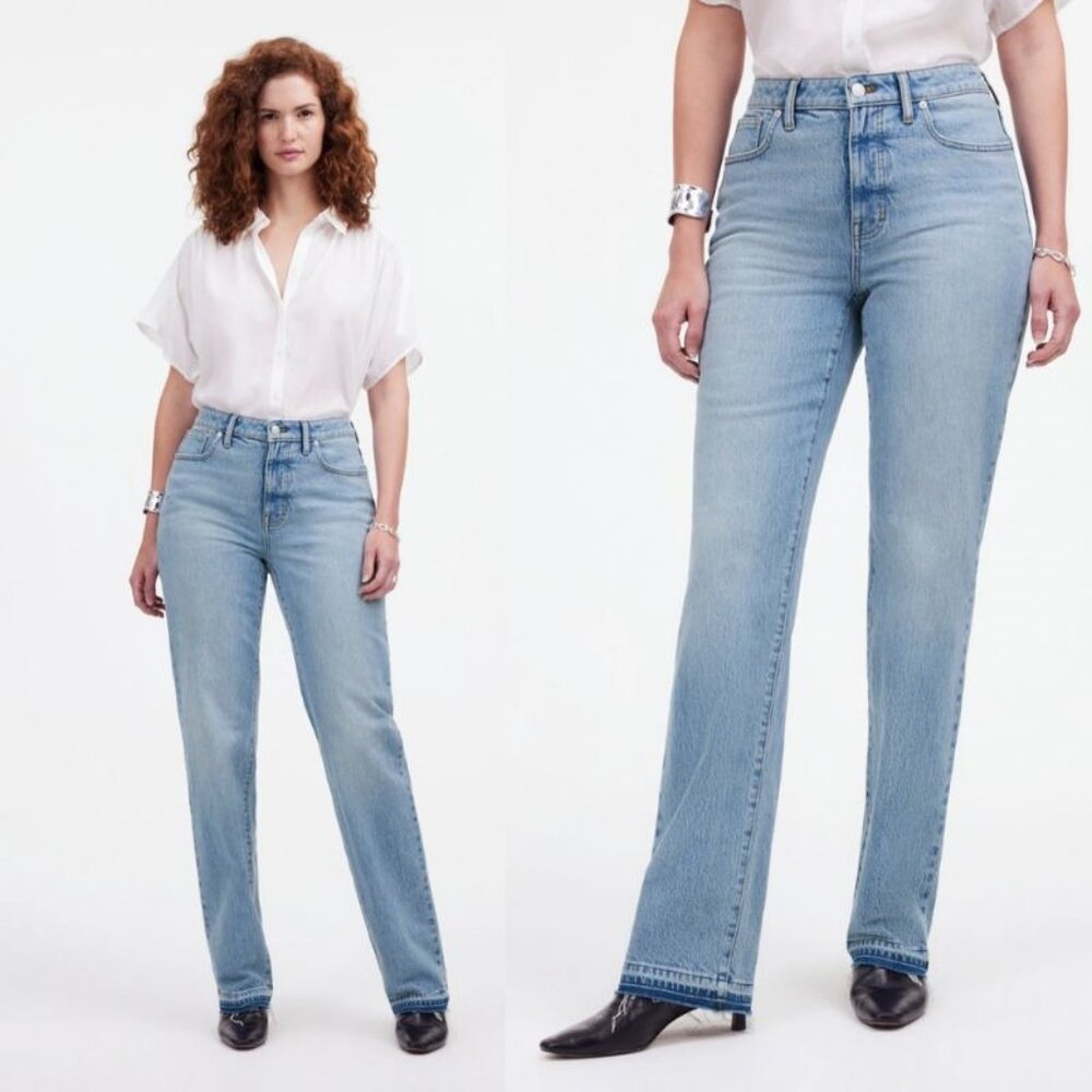 Madewell The Petite Curvy '90s Straight Mid-Rise Jean in Barbosa Wash Size 24P